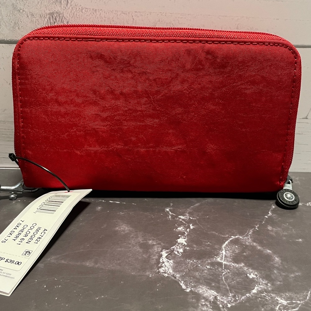 NWT Kipling Imogen Cherry Red Zip Around Wallet π π - Picture 2 of 14